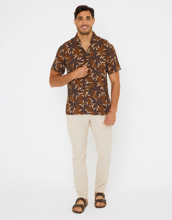 Camisa Manga Corta Marron - Kane