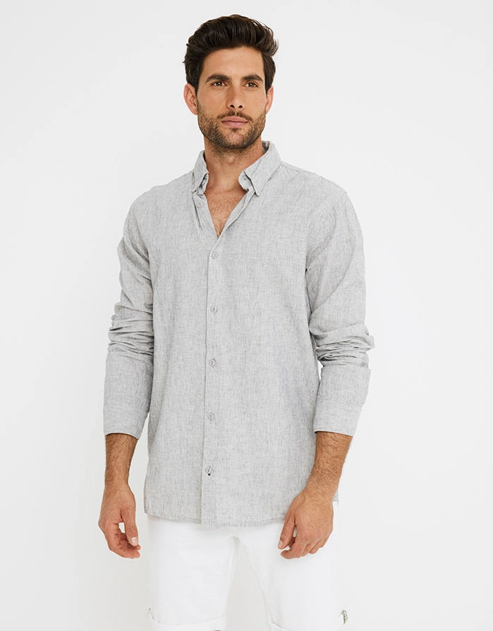 Camisa Manga Larga Azul - Caprera 