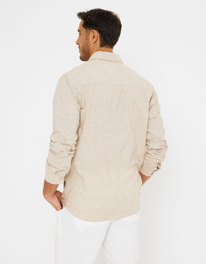 Camisa Manga Larga Beige - Caprera 