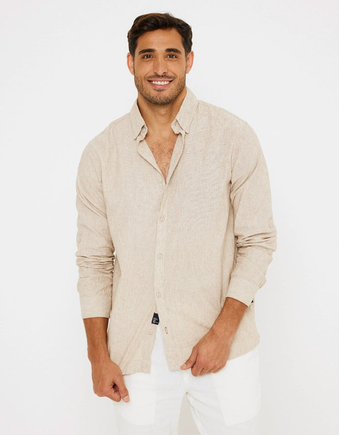Camisa Manga Larga Beige - Caprera 