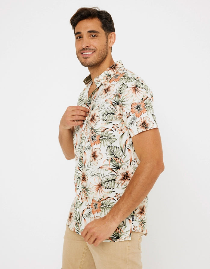 Off White Short Sleeve Shirt - Asinara