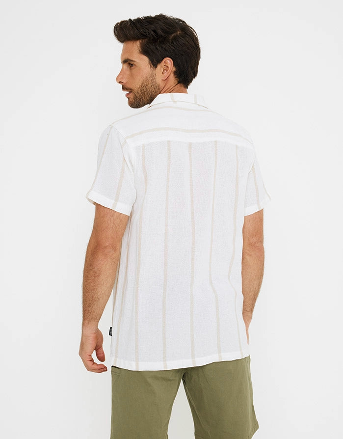 Kurzärmeliges gestreiftes Hemd - Estromboli