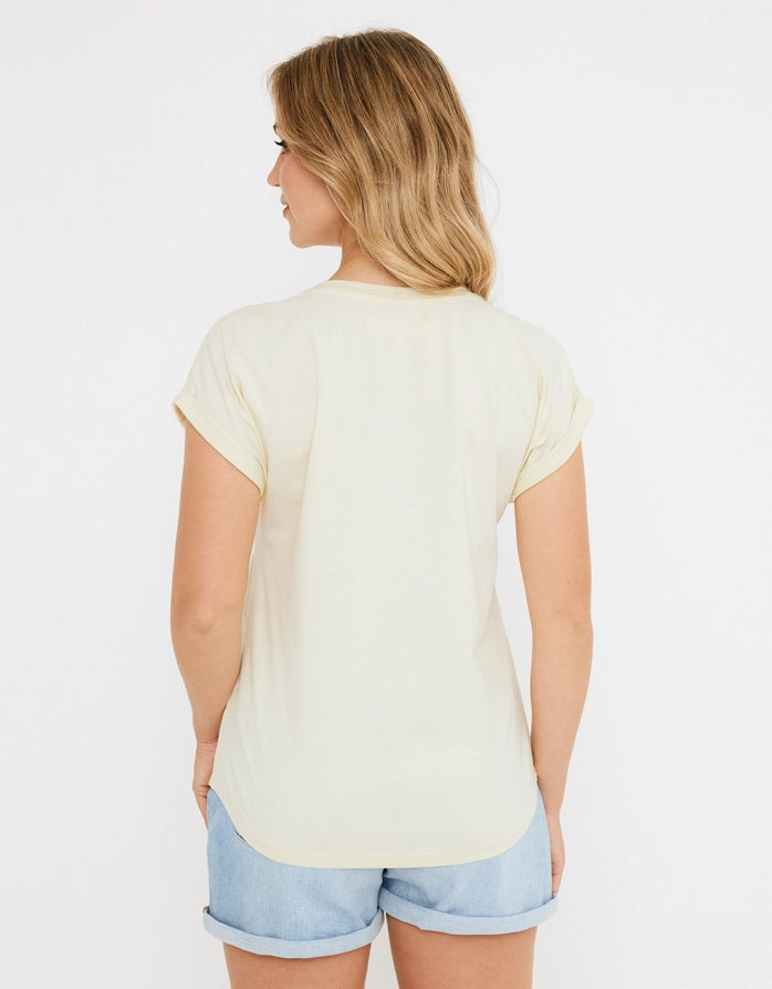 Camiseta Manga Corta Estampado Beige - Tabia 2