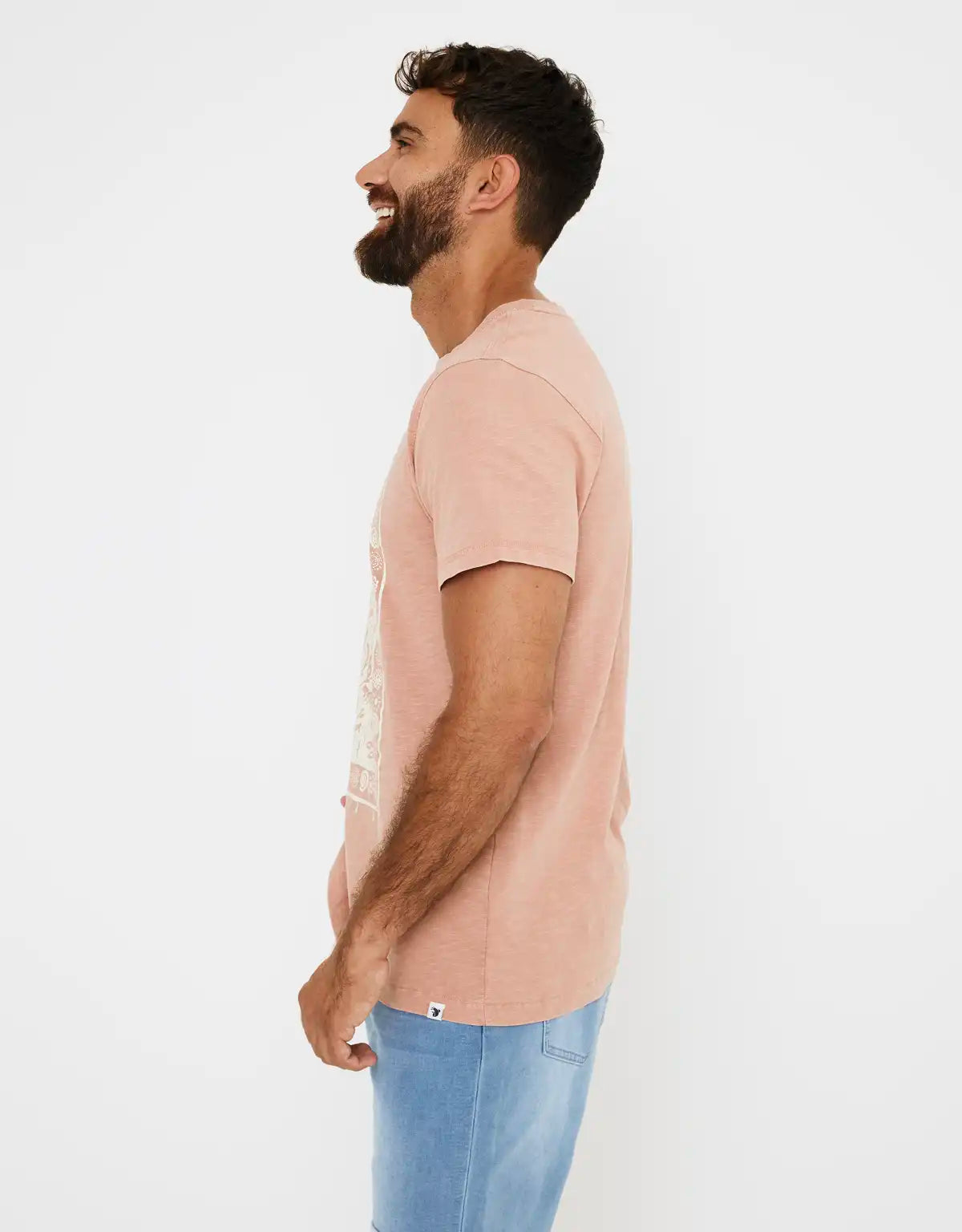 Camiseta Manga Corta Algodón Rosa - Bodhi 3