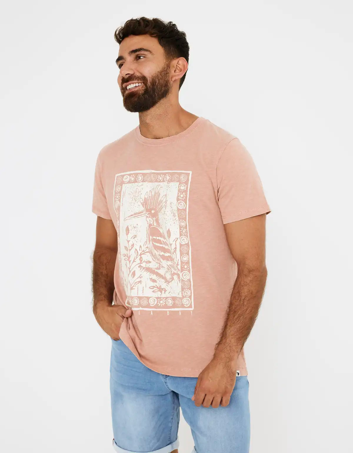 Camiseta Manga Corta Algodón Rosa - Bodhi