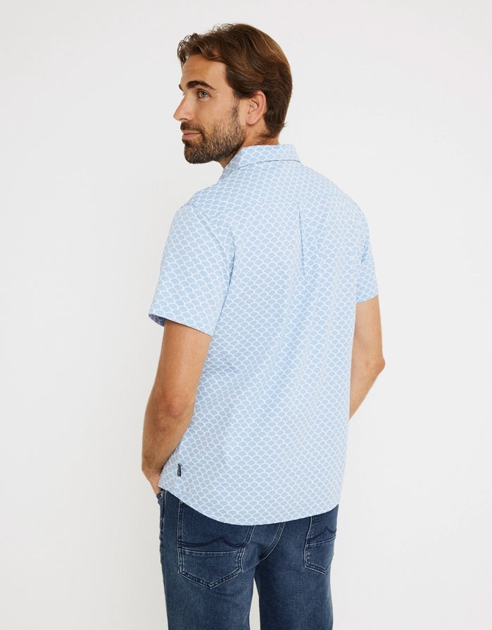 Camisa Manga Corta Azul Claro - Deumax 3