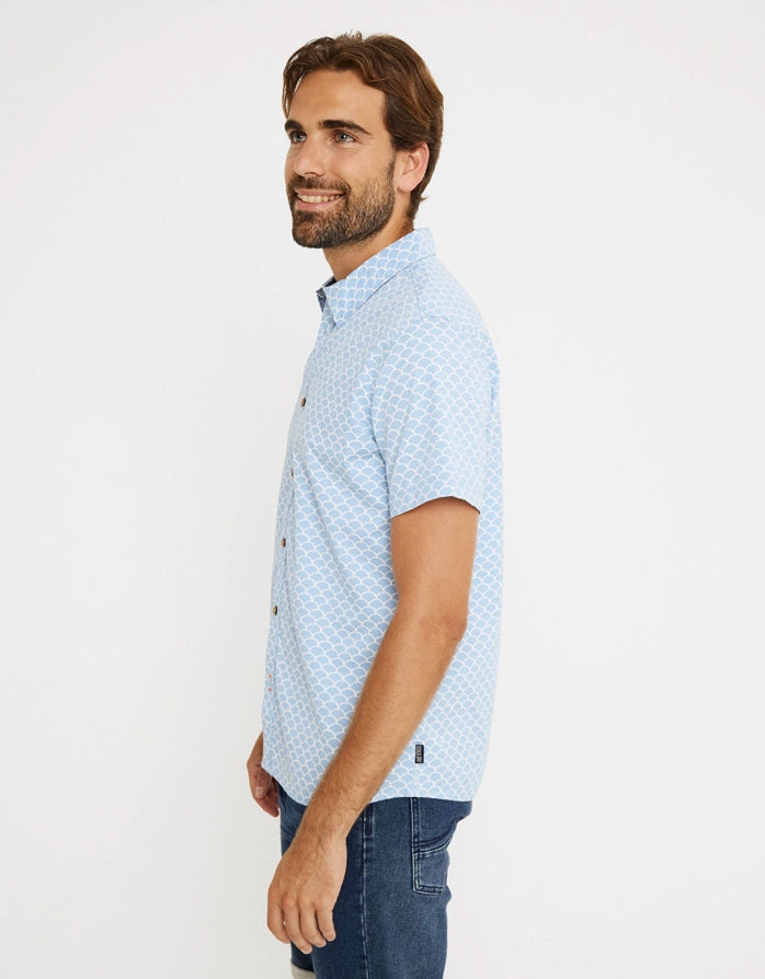 Camisa Manga Corta Azul Claro - Deumax 4