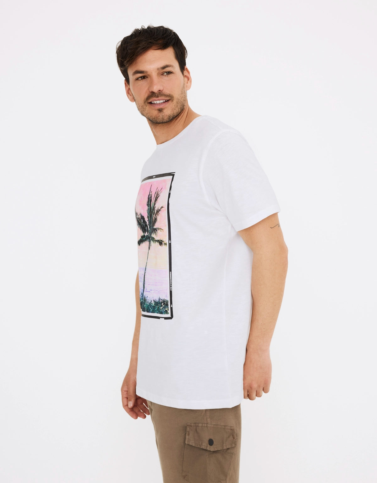 Camiseta Manga Corta Estampado Palmera - Theme 