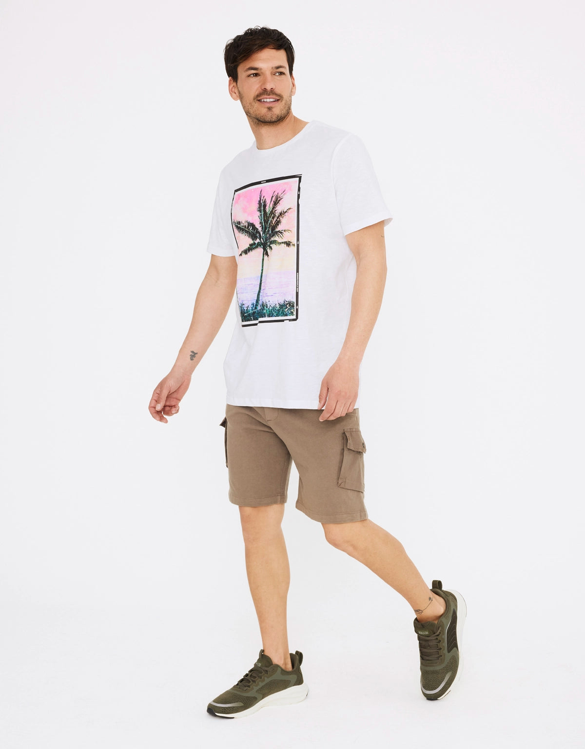 Camiseta Manga Corta Estampado Palmera - Theme 