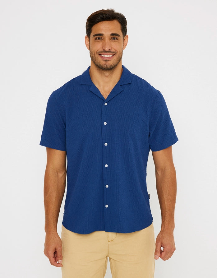 Camisa Manga Corta Azul - Berdún 2