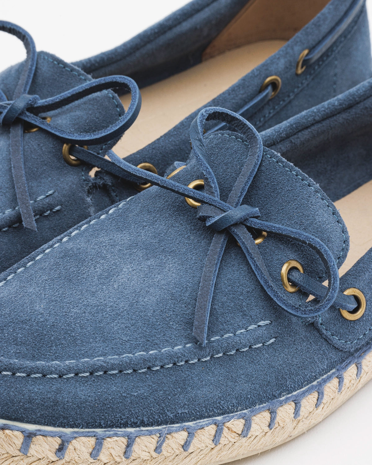 Alpargata serraje y yute azul para mujer 3