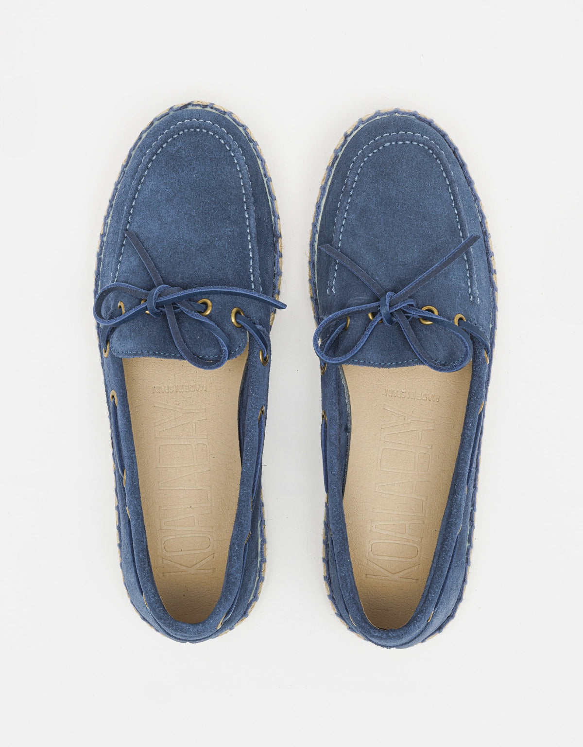 Alpargata serraje y yute azul para mujer 4