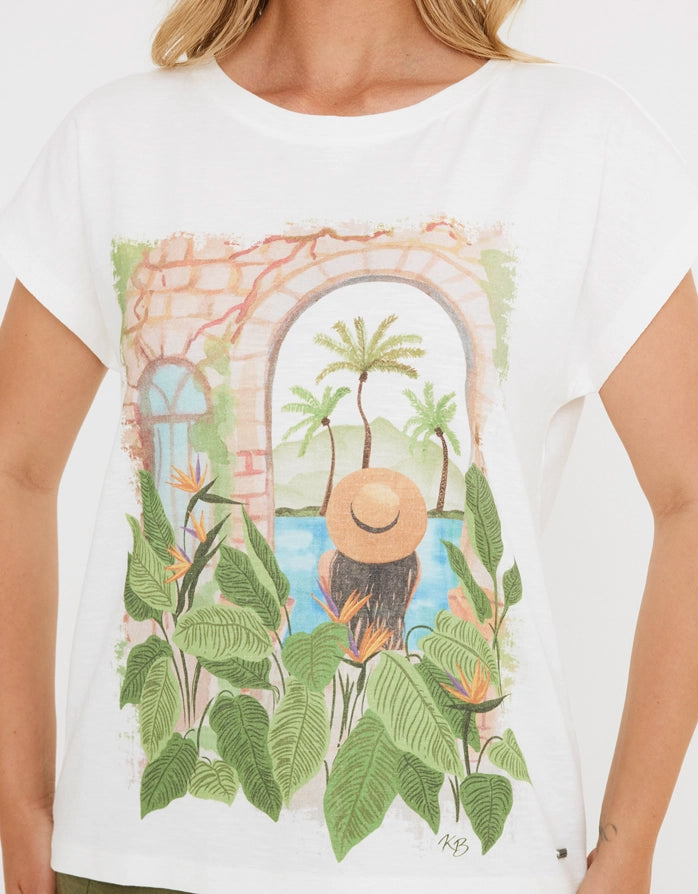 Camiseta Manga Corta Off White - Nandi