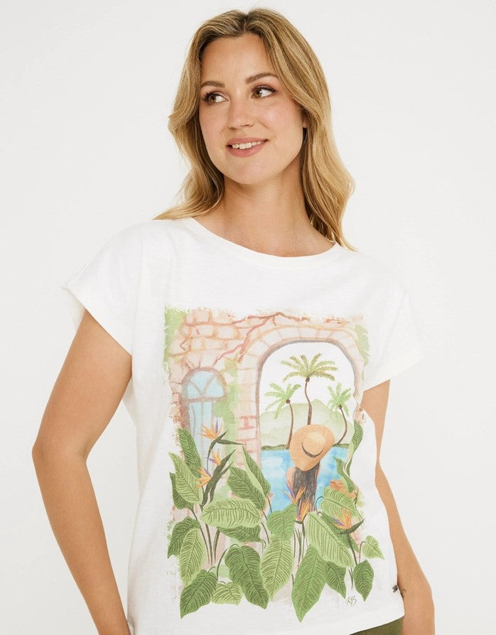 Camiseta Manga Corta Off White - Nandi