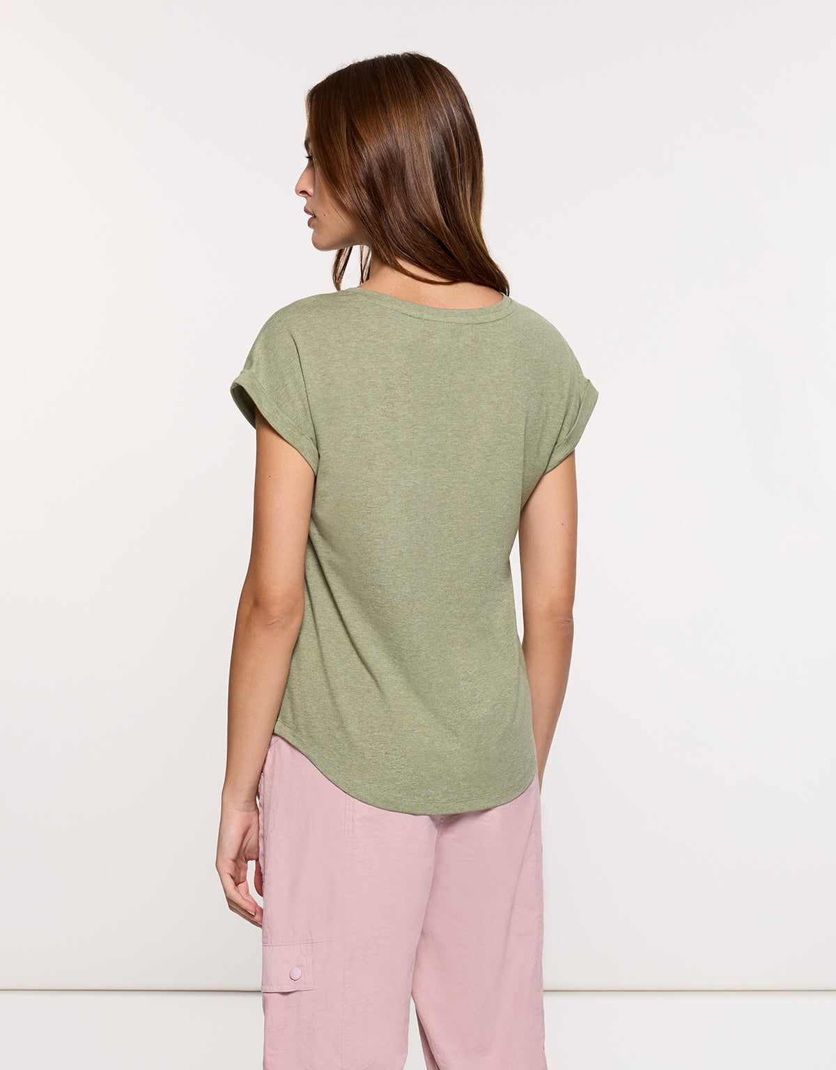 Khaki T-Shirt mit kurzen Ärmeln - Luma