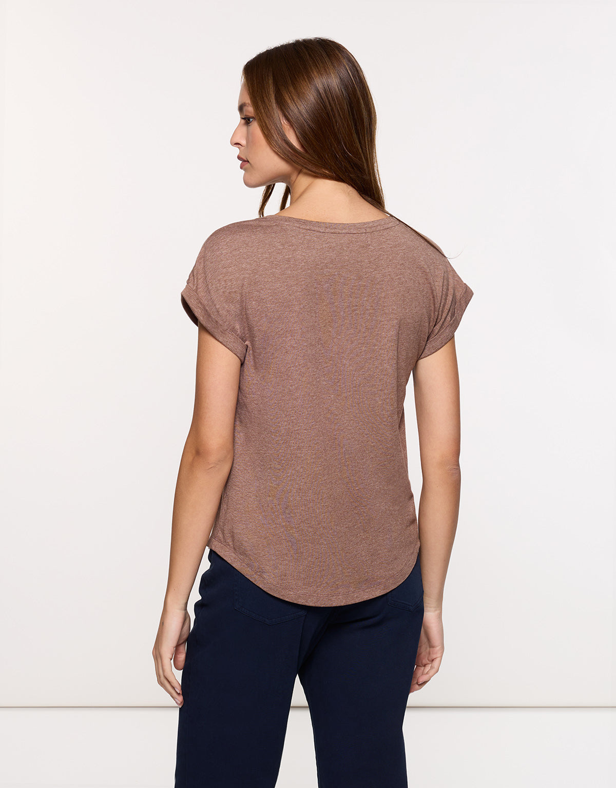 Camiseta Manga Corta Marrón - Luma 4