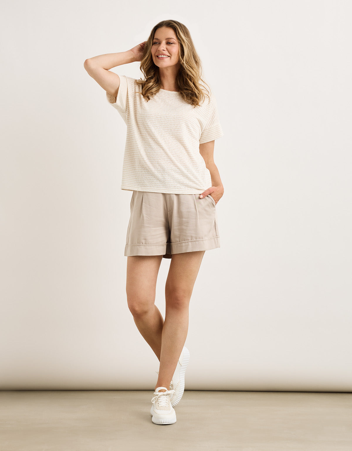 Camiseta Manga Corta Beige - Solfidea 6