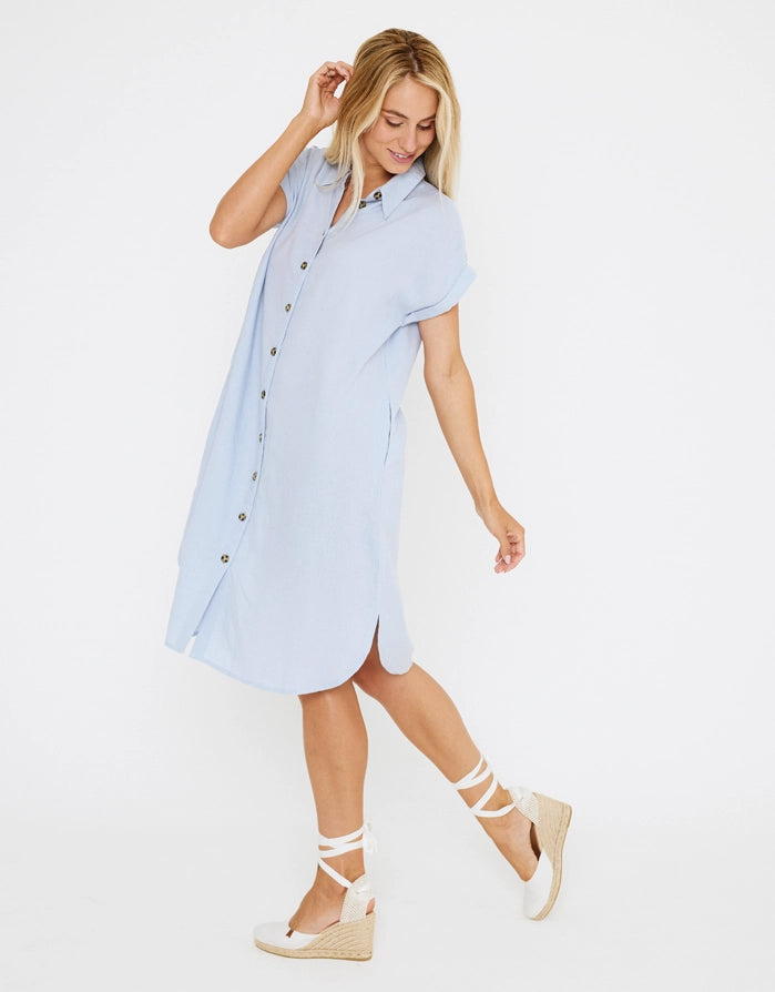 Vestido Midi Lino - Bayo 