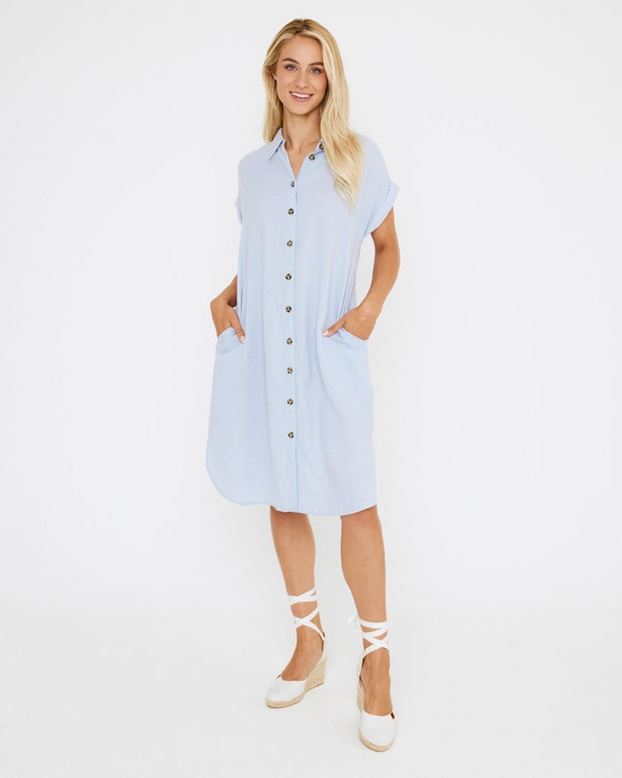 Vestido Midi Lino - Bayo 