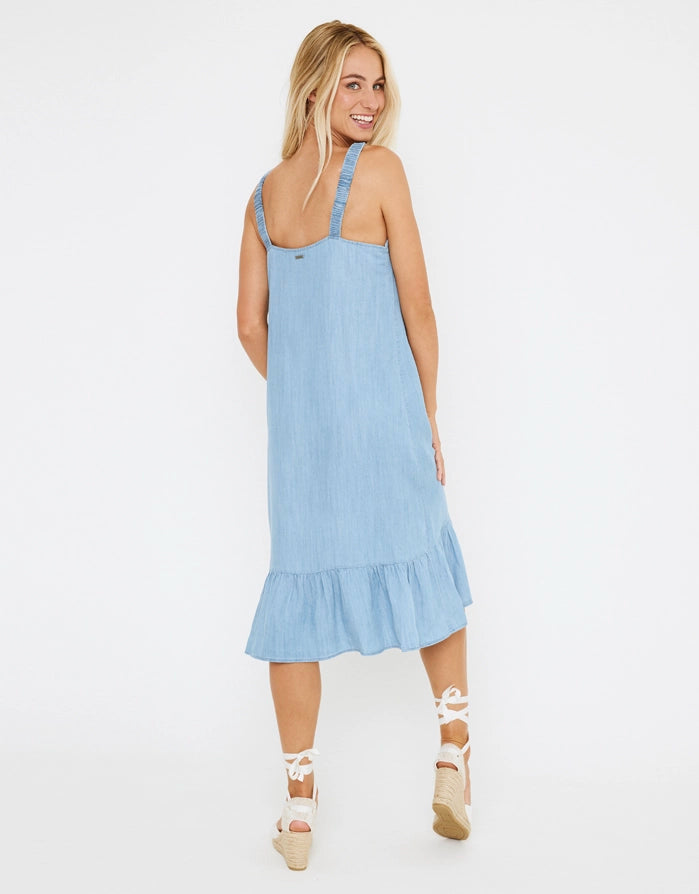 Vestido Midi Denim Claro - Maxer