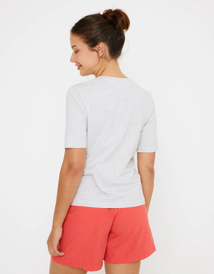 Camiseta Manga Corta Gris - Zeflor 