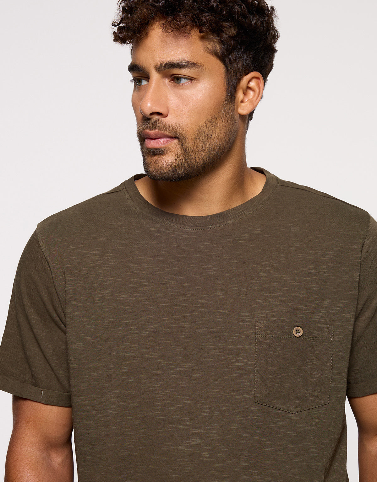 Camiseta Manga Corta Caqui - Button 2