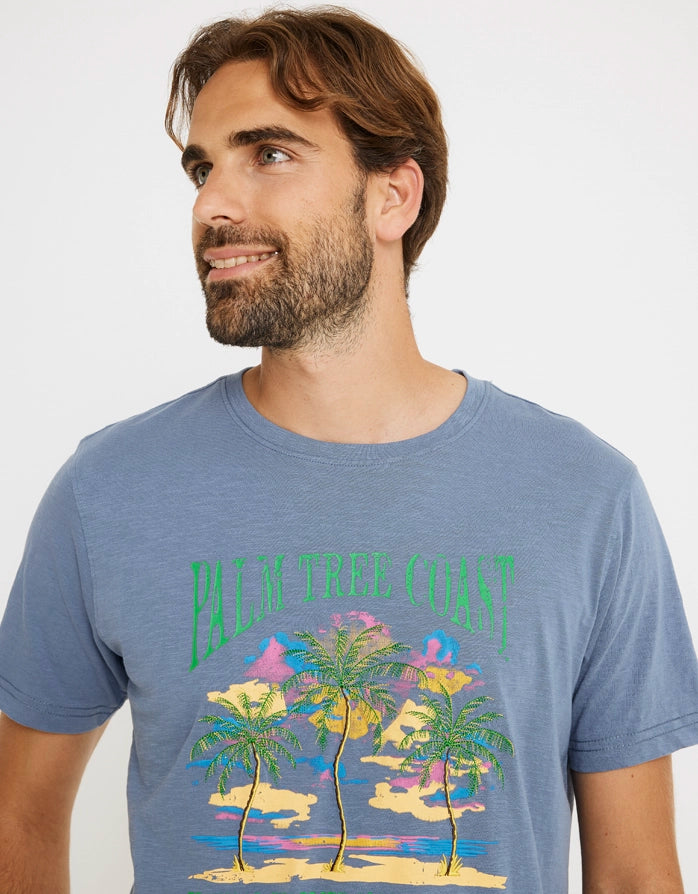 Camiseta Manga Corta Azul Marino - Tropical Coast 