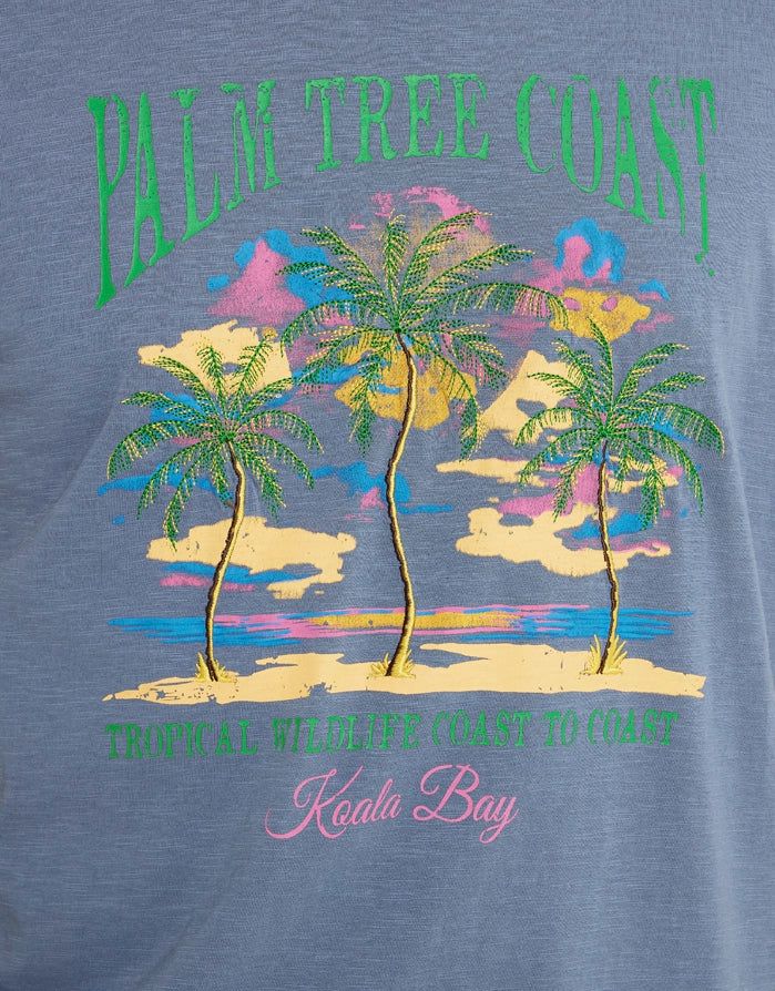 Camiseta Manga Corta Azul Marino - Tropical Coast 