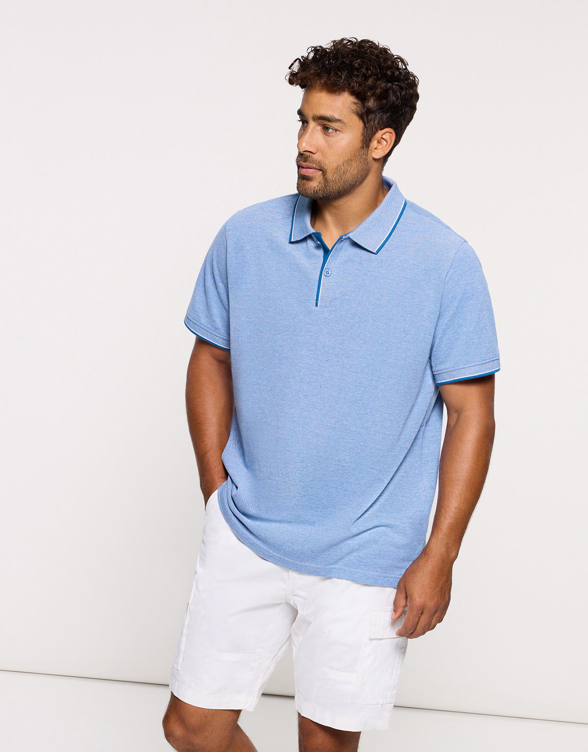 Polo Manga Corta Azul - Losimi 3