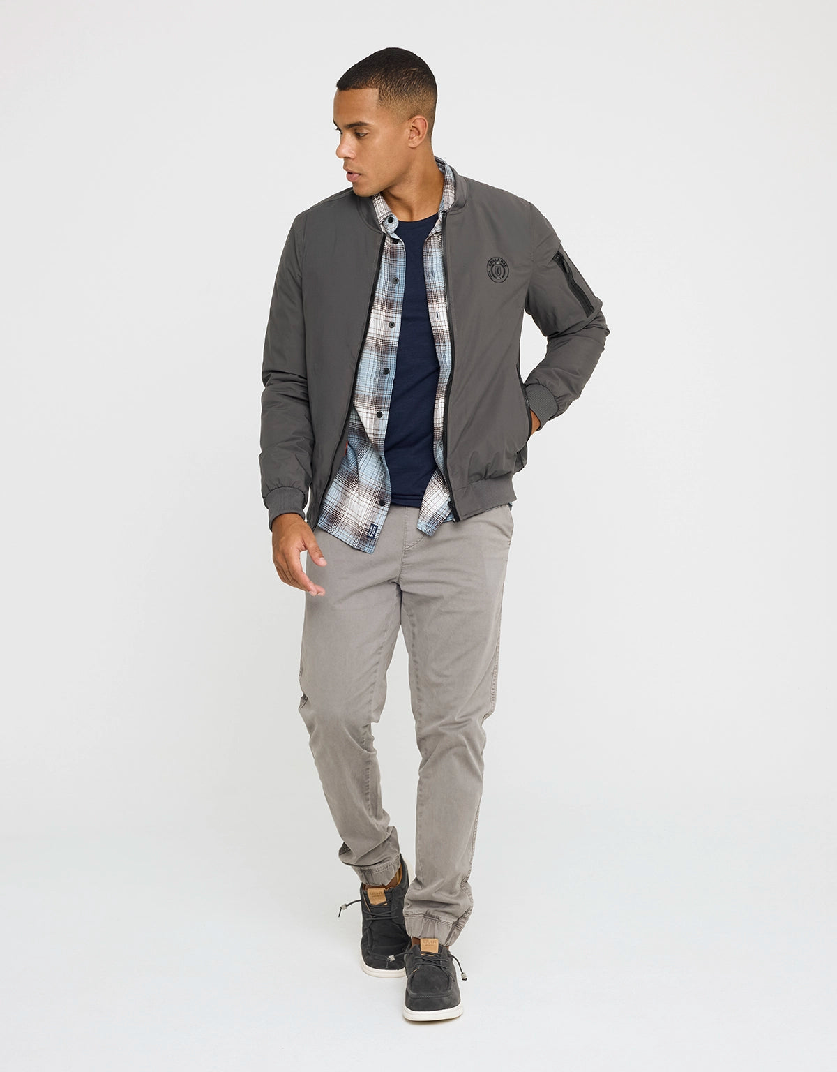 Chaqueta con Cremallera Gris - Marloes 