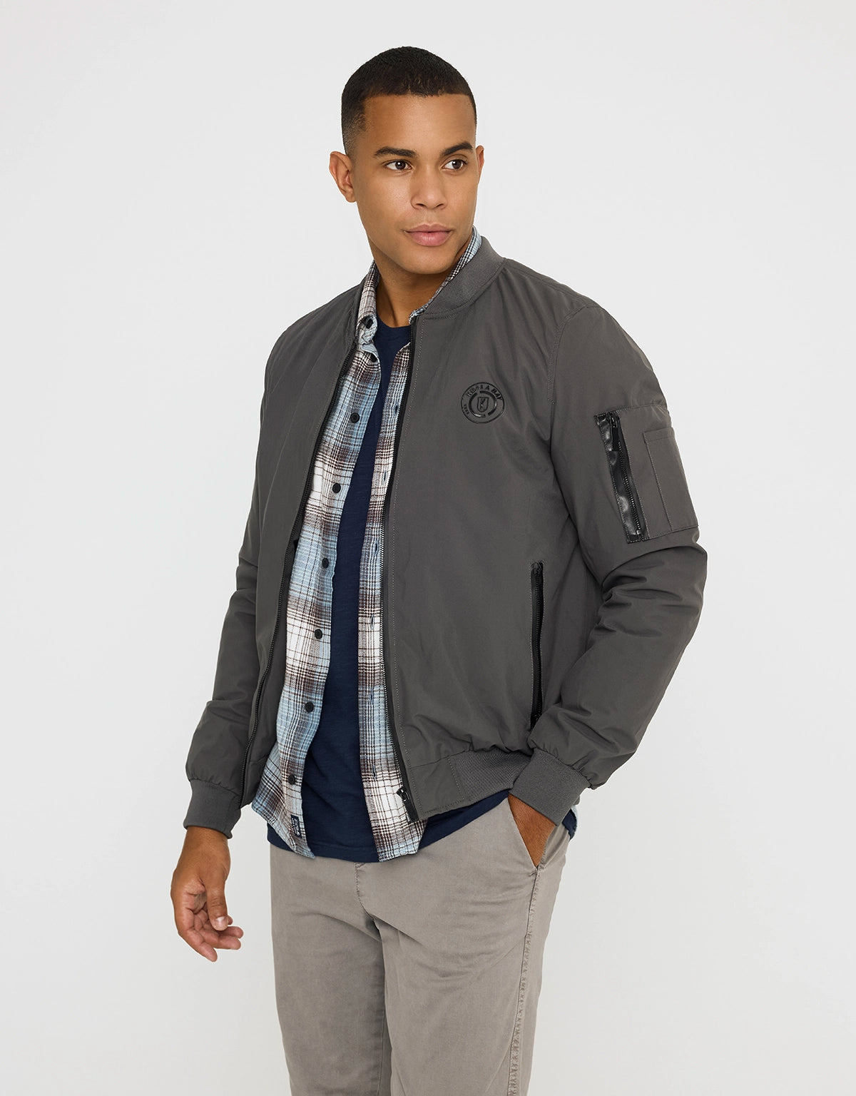 Chaqueta con Cremallera Gris - Marloes 