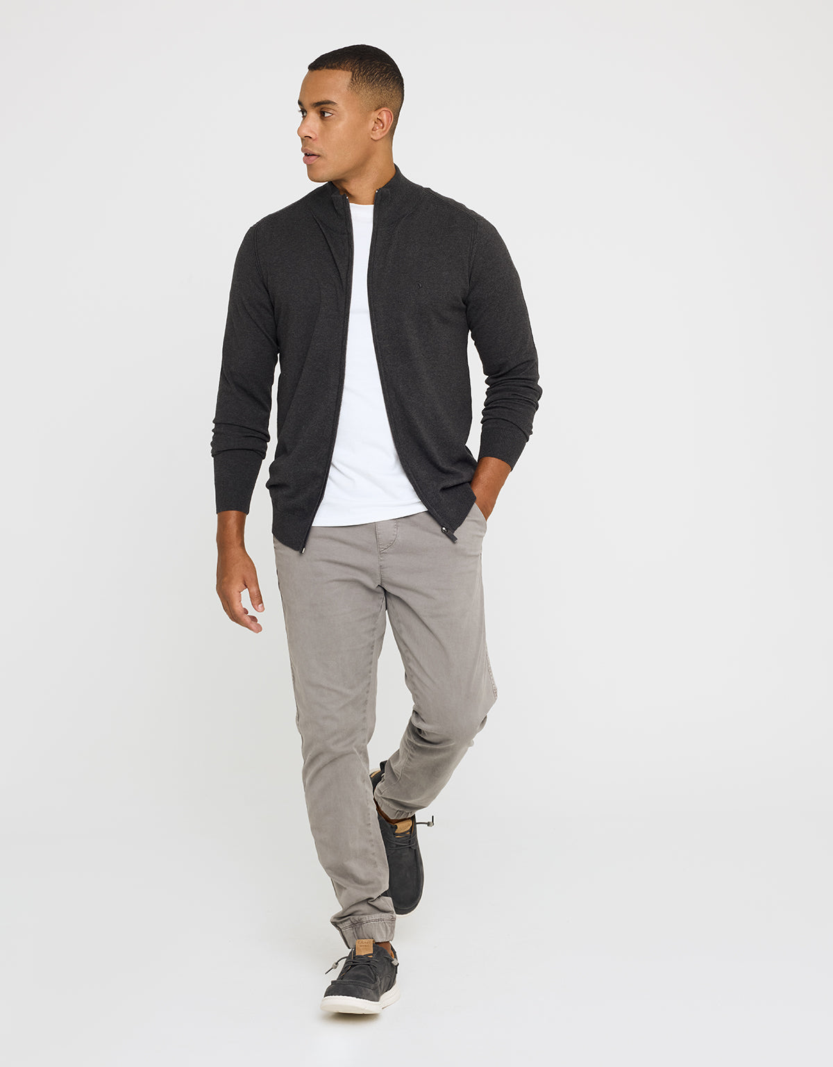 Jersey con Cremallera Gris - Picos 