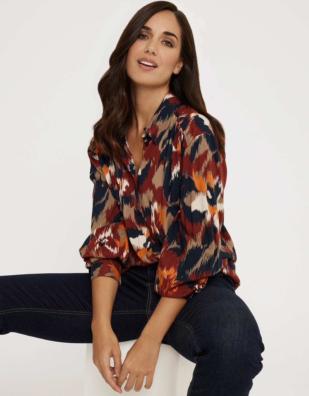 Printed Long Sleeve Shirt - Murinu