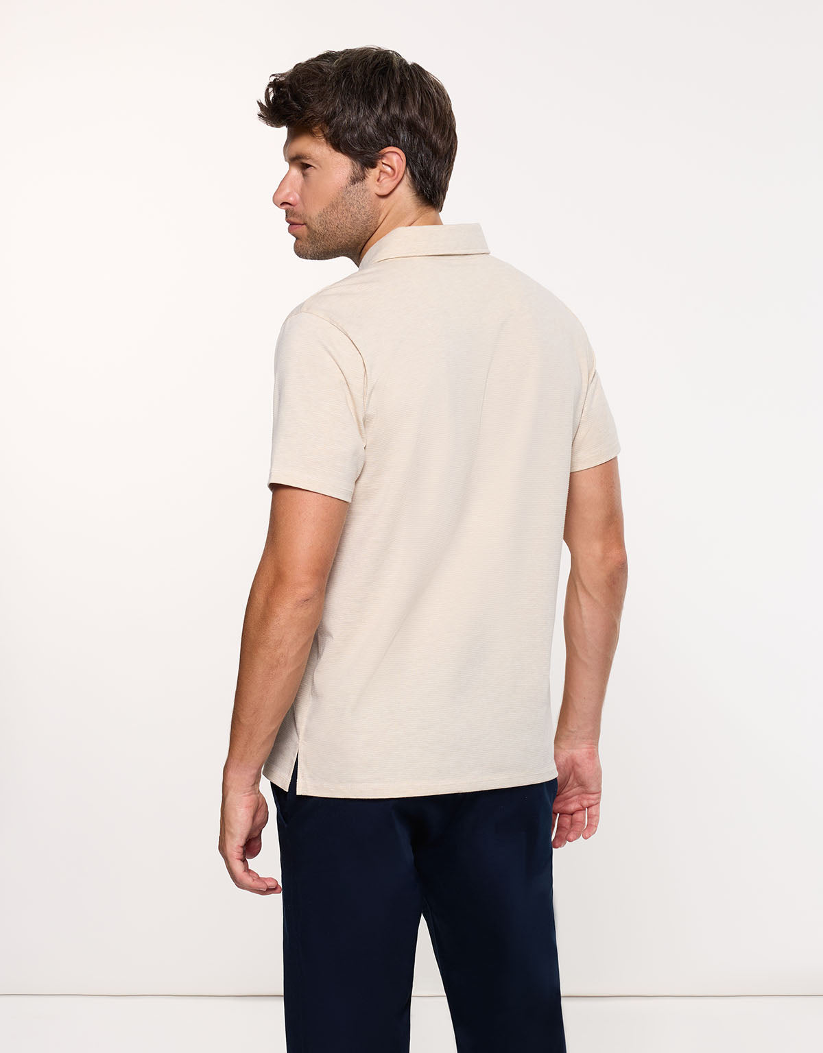 Polo Manga Corta Beige - Disi 4