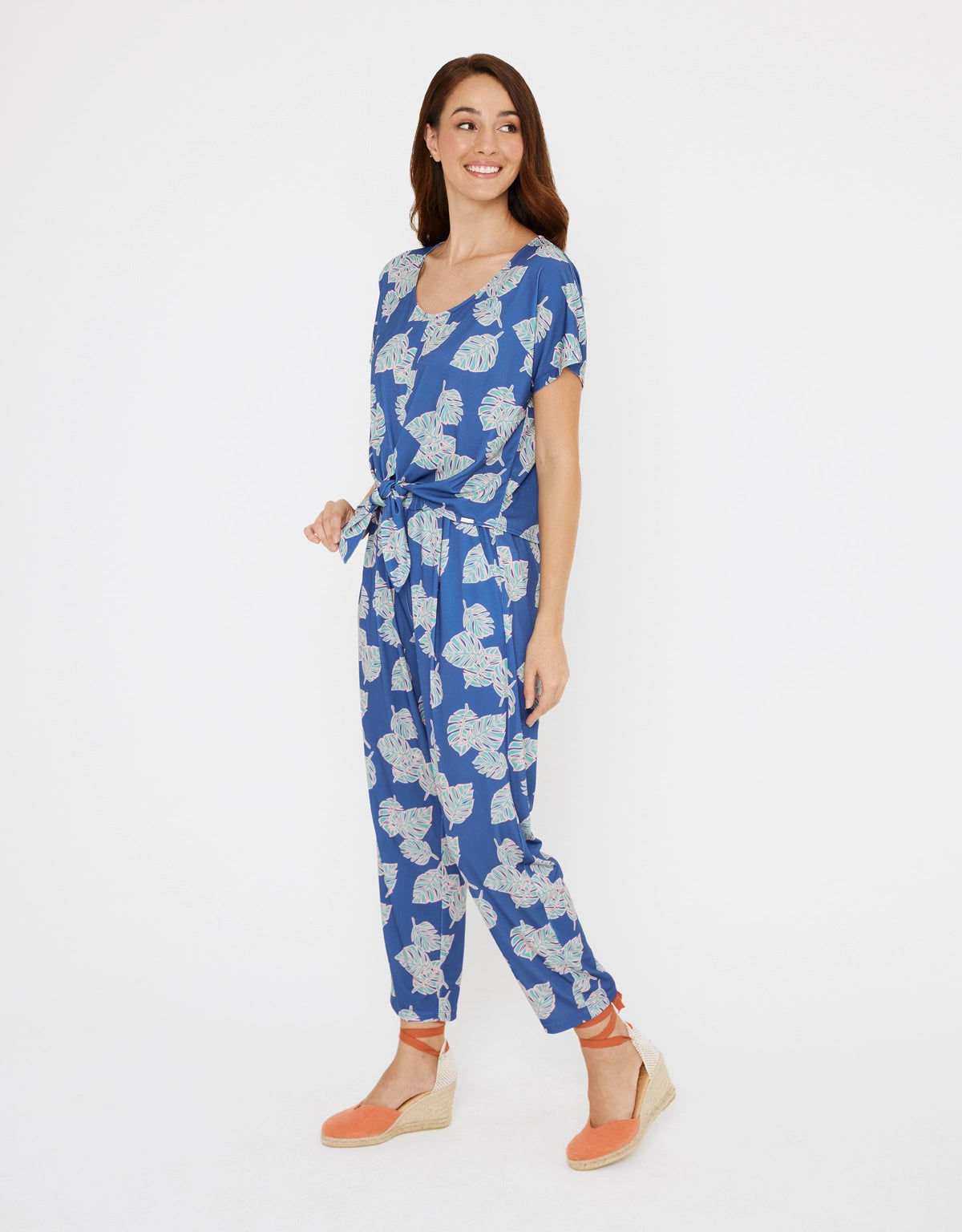 Pantalón Largo Fluido Cintura Elásica - Marlena 