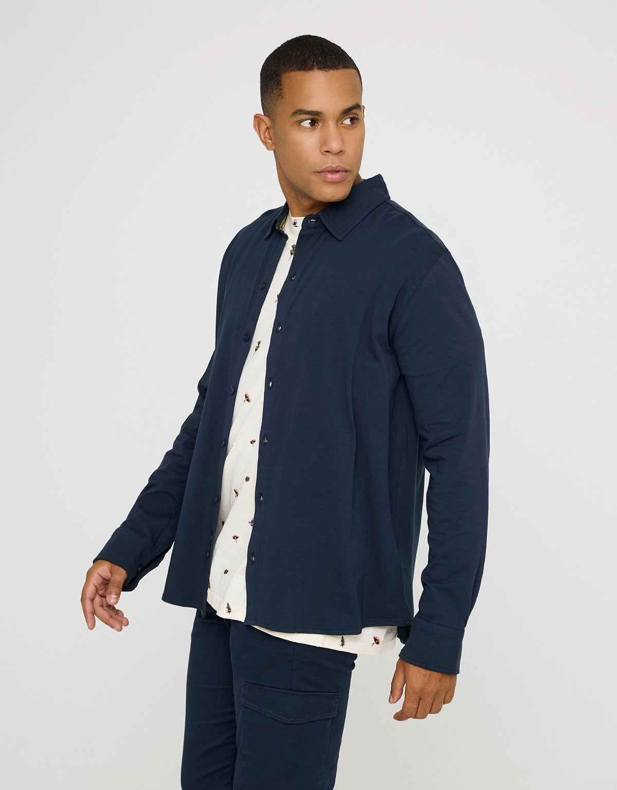 Camisa Manga Larga Azul Marino - Atti 