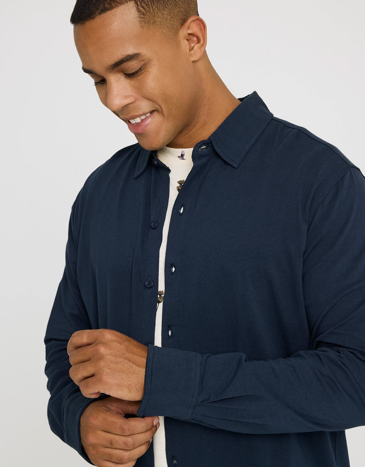 Camisa Manga Larga Azul Marino - Atti 