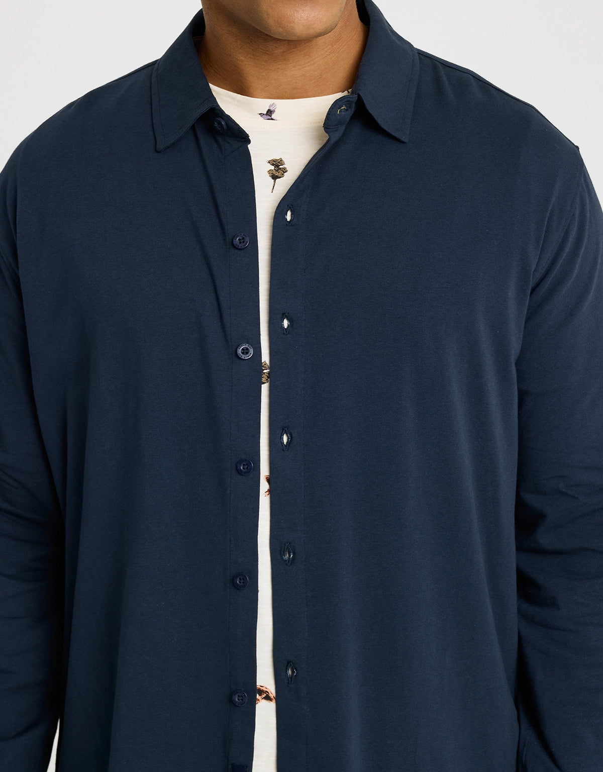 Camisa Manga Larga Azul Marino - Atti 