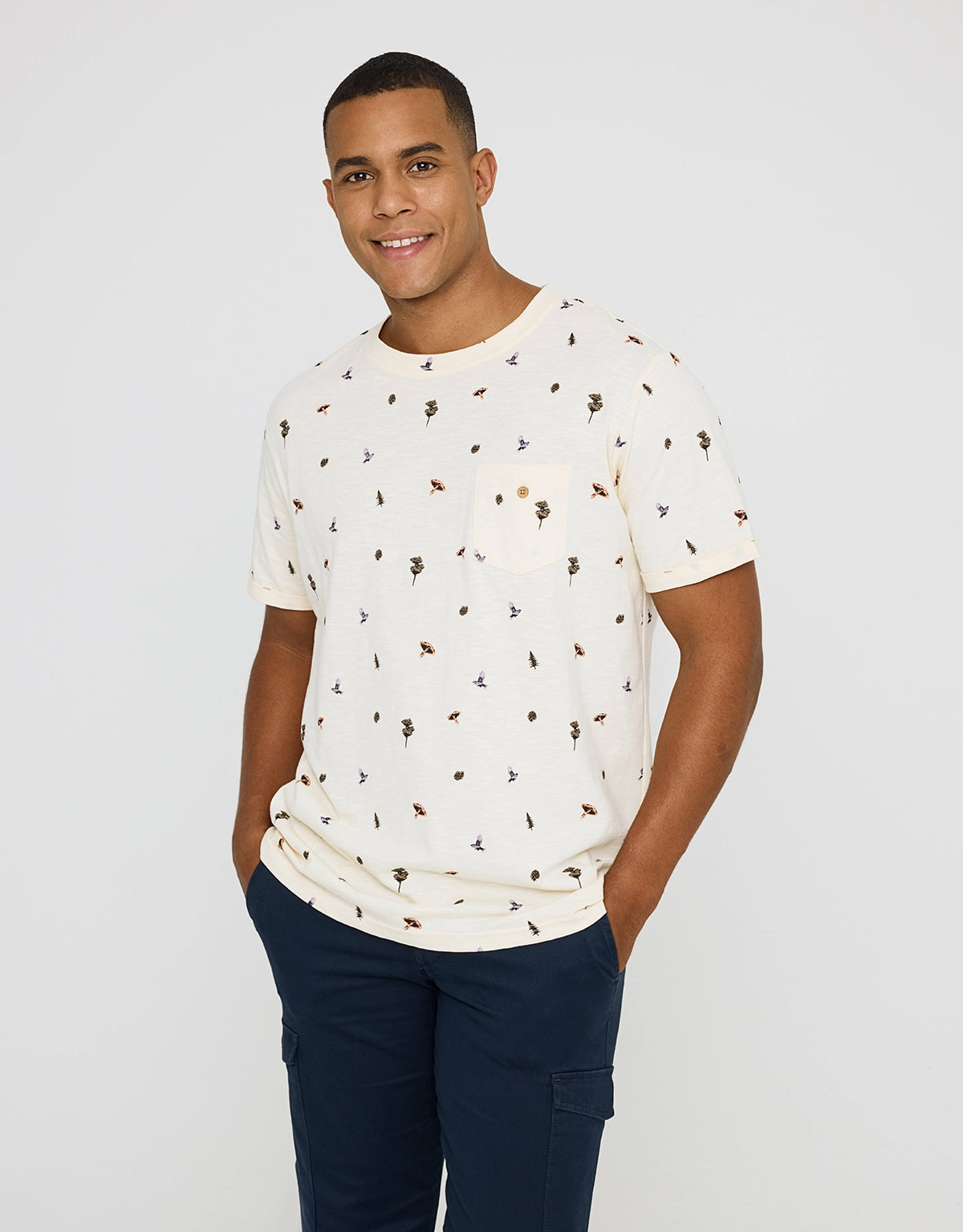 Camiseta Manga Corta Estampado - Birdmush 