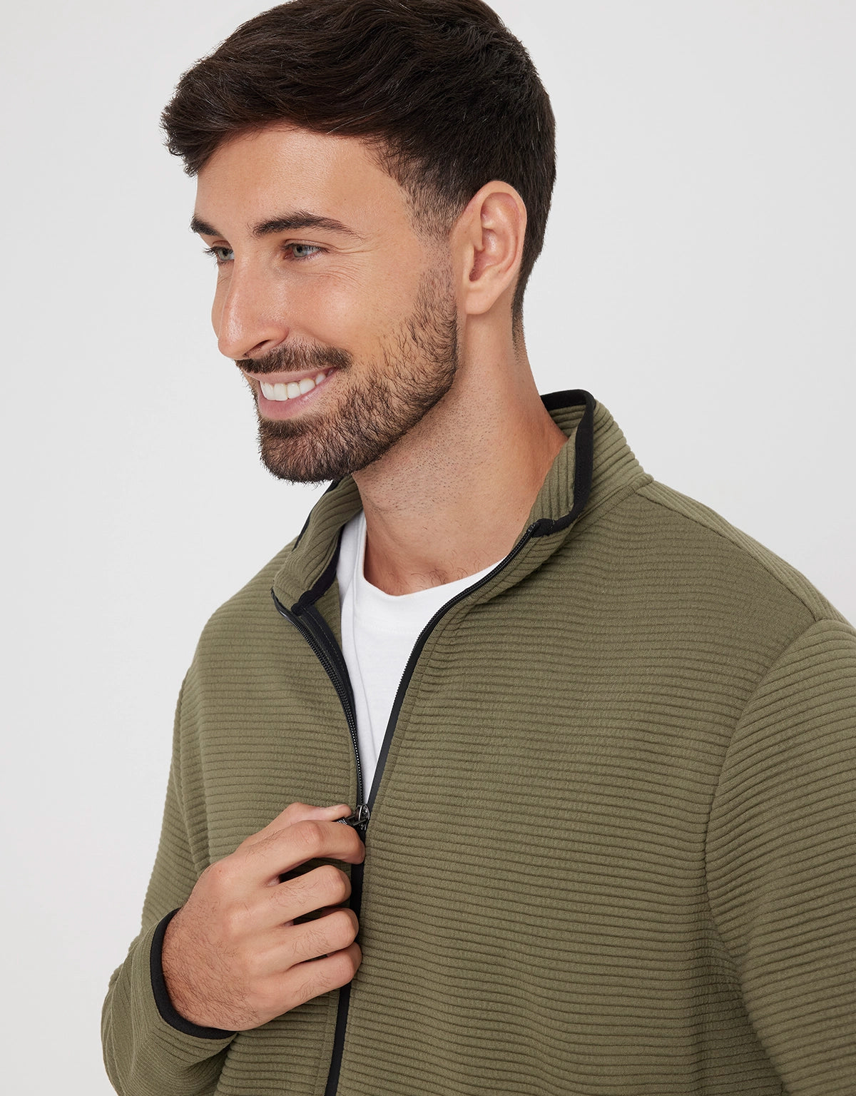 Chaqueta Cremallera Caqui - Tigio 