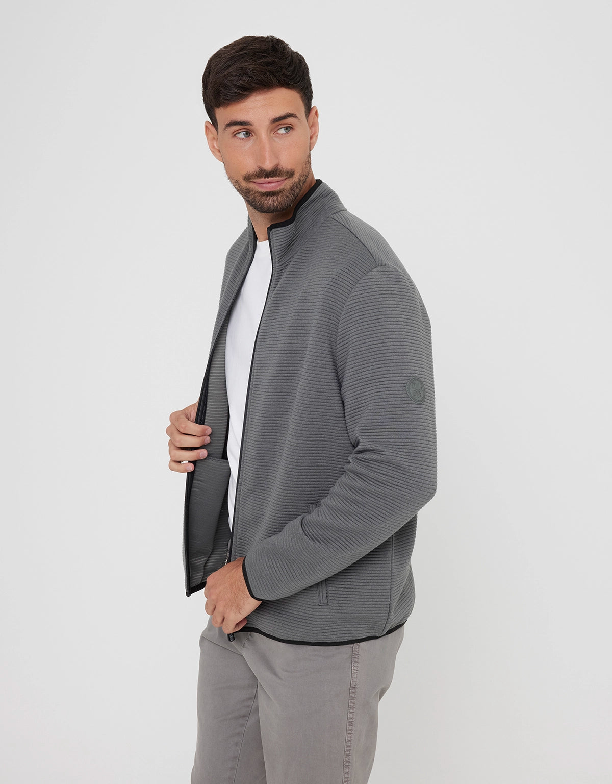 Chaqueta Cremallera Gris - Tigio 