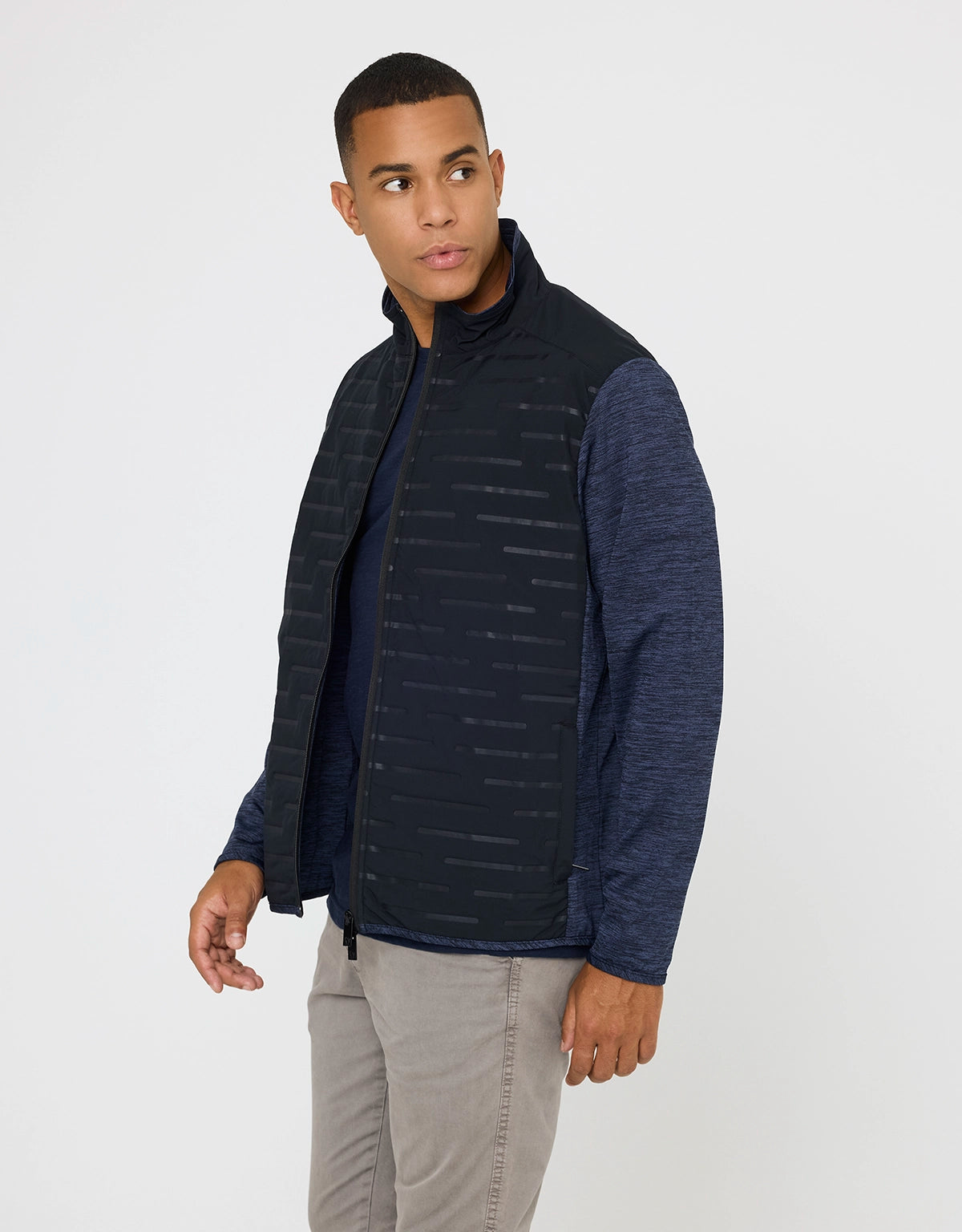 Chaqueta Ligera con Cremallera Azul Marino - Phu 