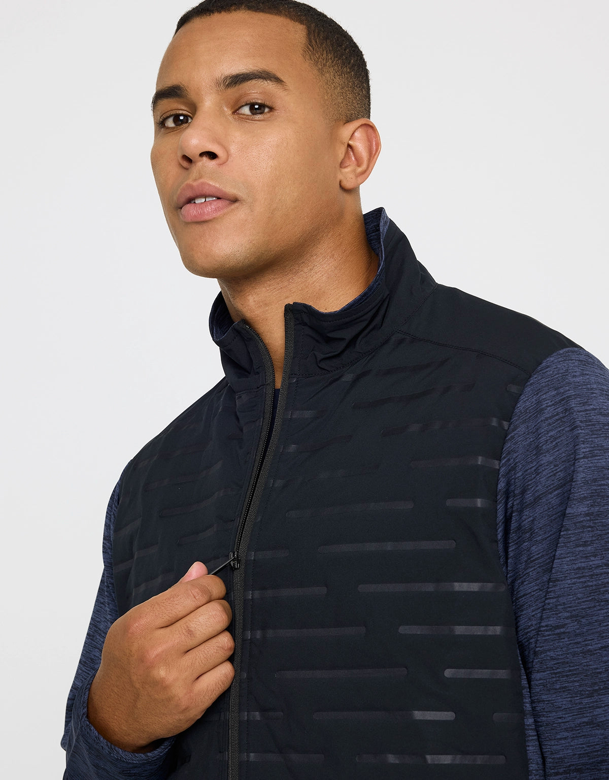 Chaqueta Ligera con Cremallera Azul Marino - Phu 