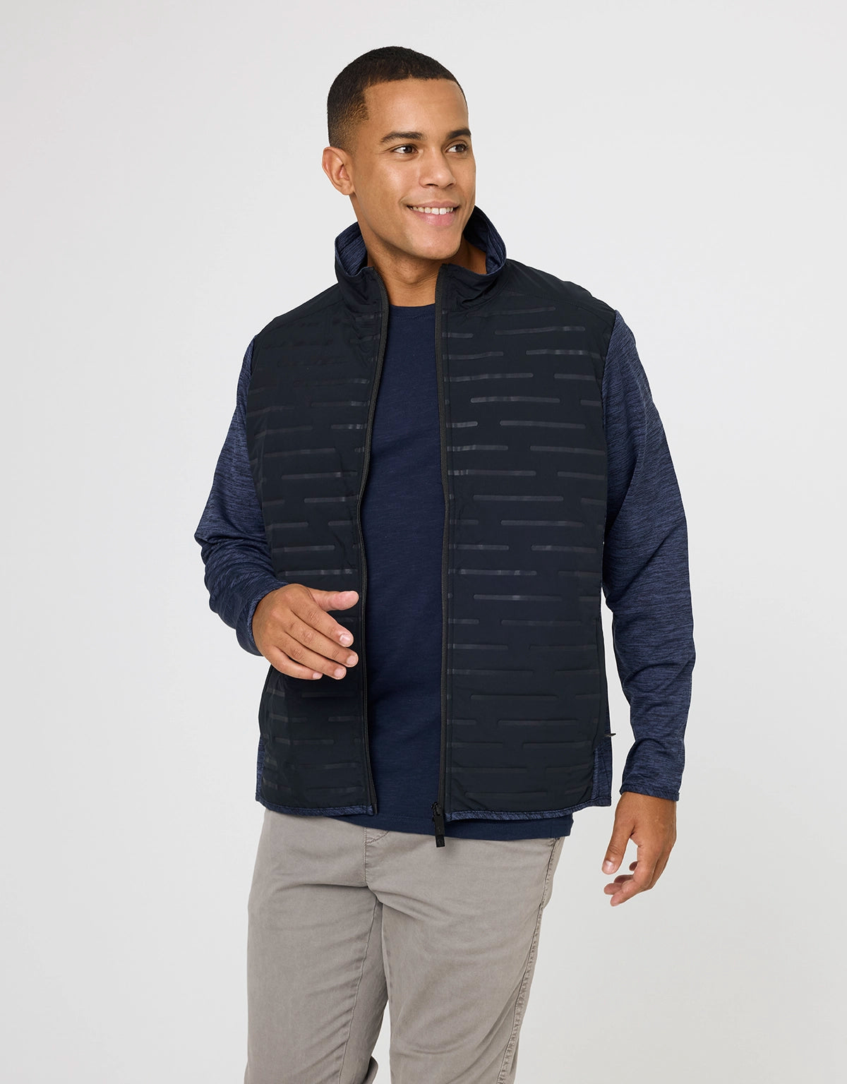 Chaqueta Ligera con Cremallera Azul Marino - Phu 