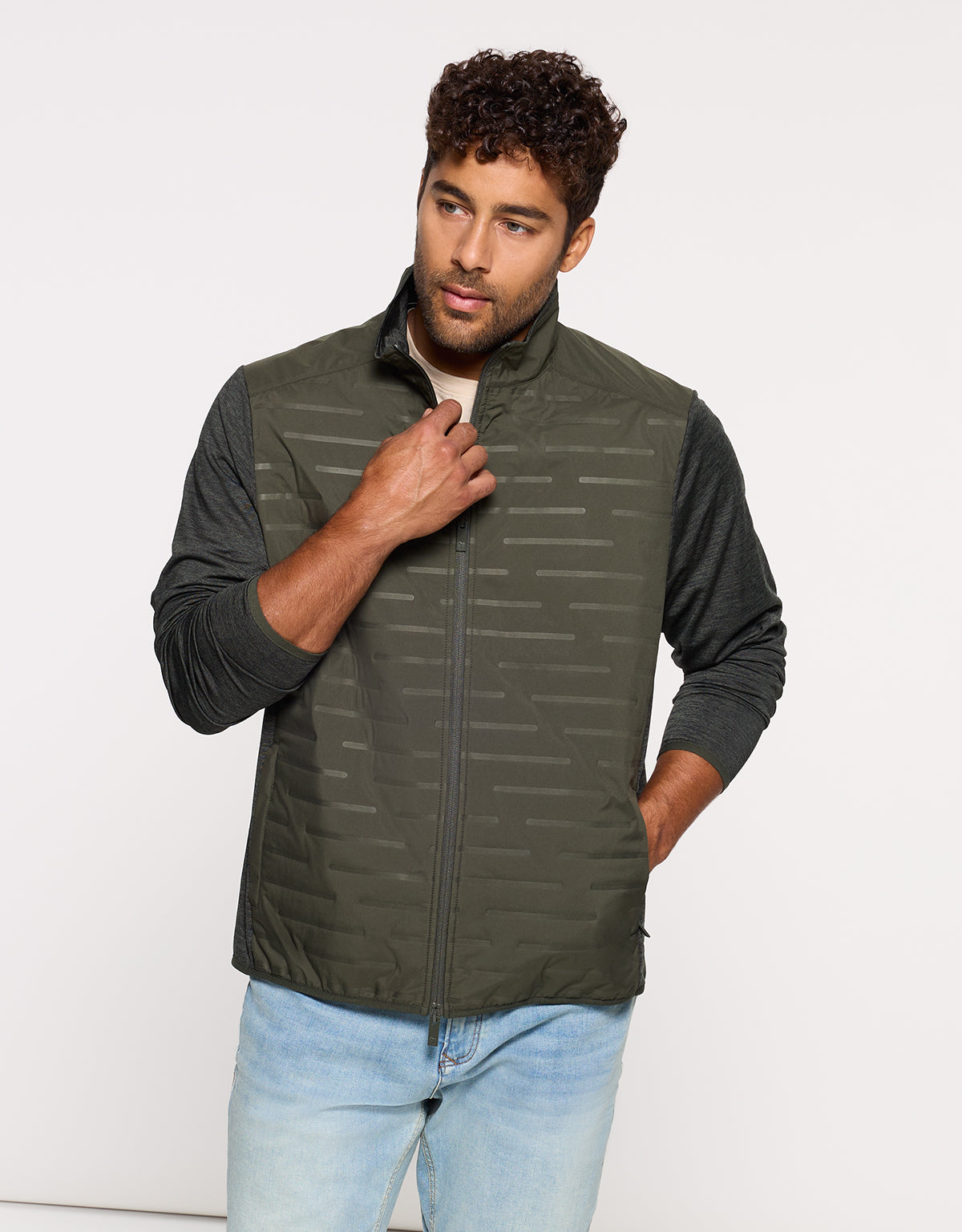 Chaqueta Ligera con Cremallera Azul - Phu