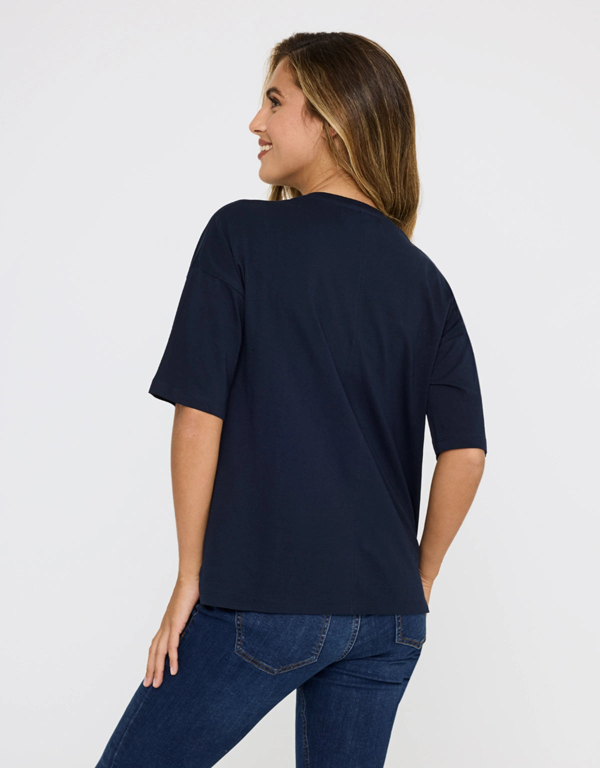 Camiseta Manga Corta Estampado Azul Marino - Pecoco 