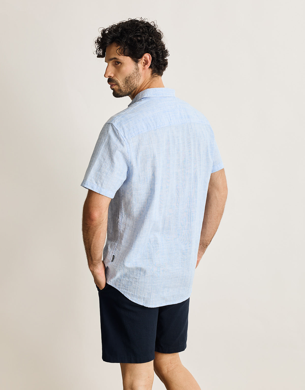 Camisa Manga Corta Azul Claro - Nocam 3