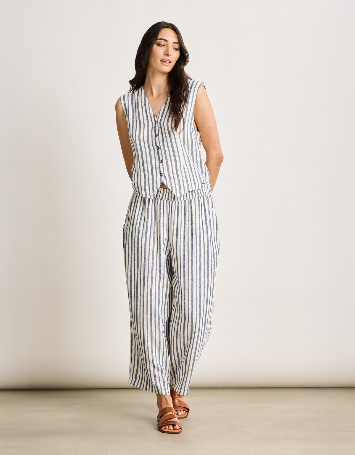 Blue Striped Vest - Prisma