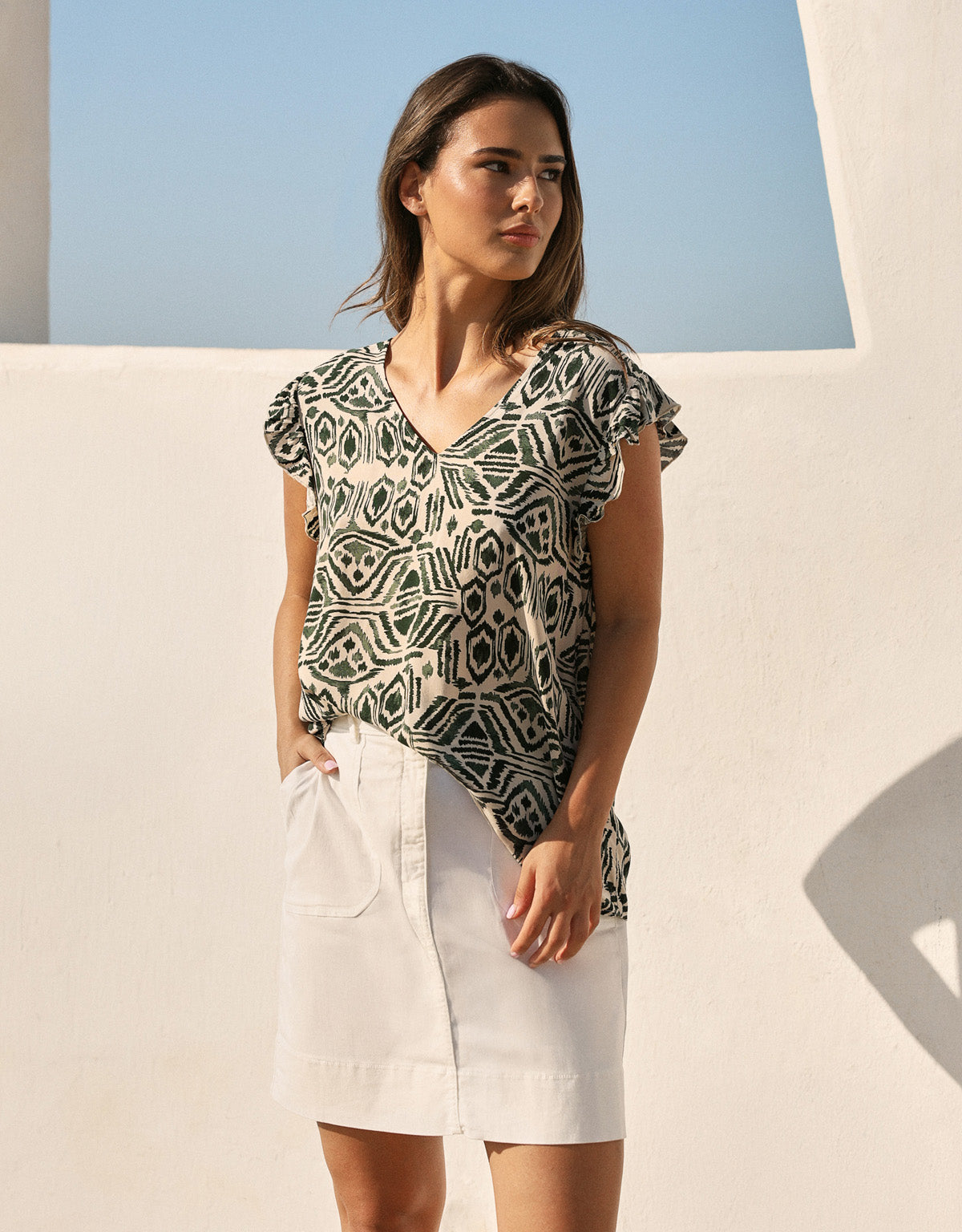 Camisa Manga Corta Verde - Etnicla