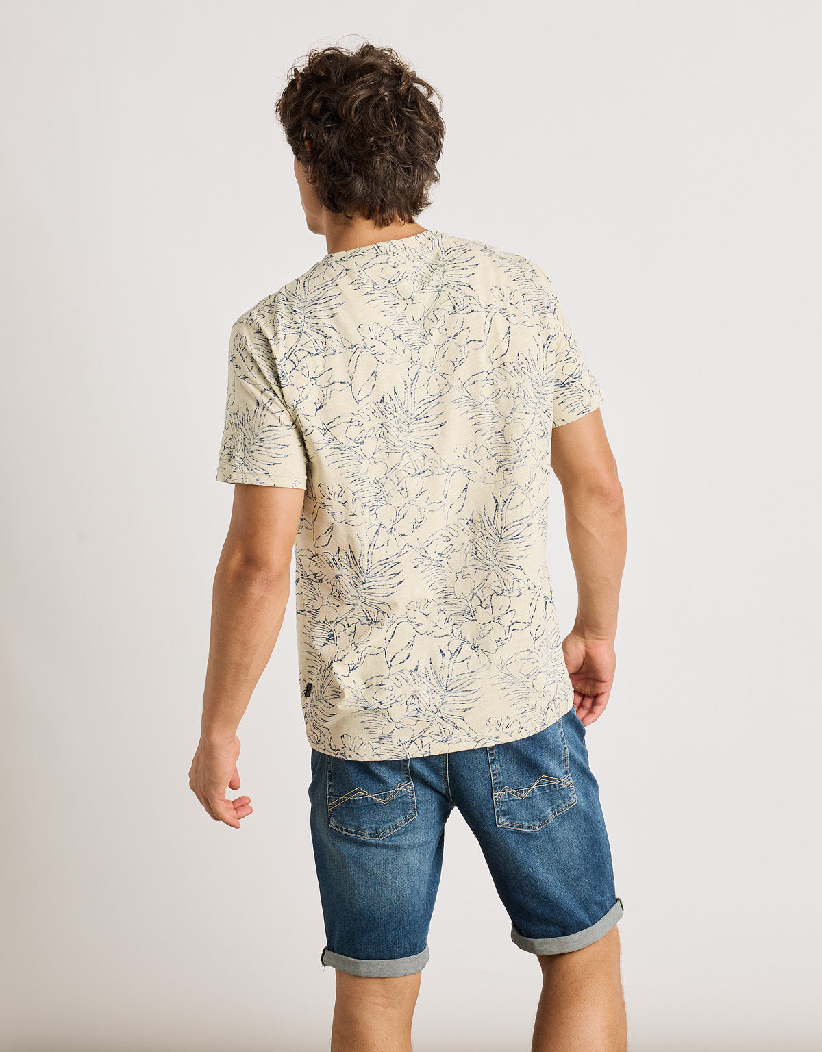 Camiseta Manga Corta Beige - Lago 3